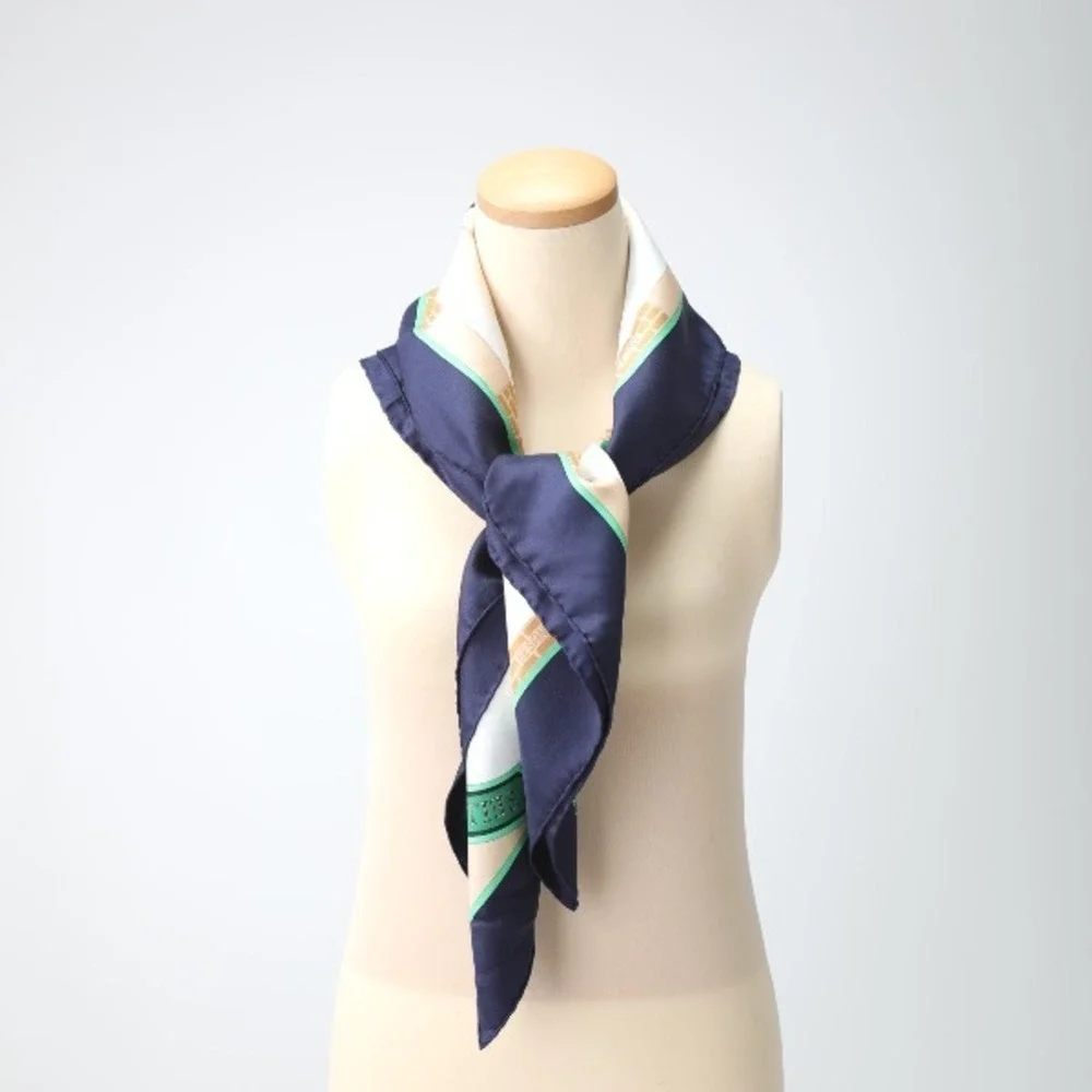 HERMES Authentic Blue Scarf - Picture 7 of 9